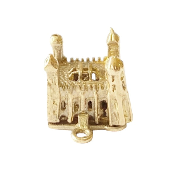 9ct vintage Tower of London charm opening to reveal a crown inside circa 1966