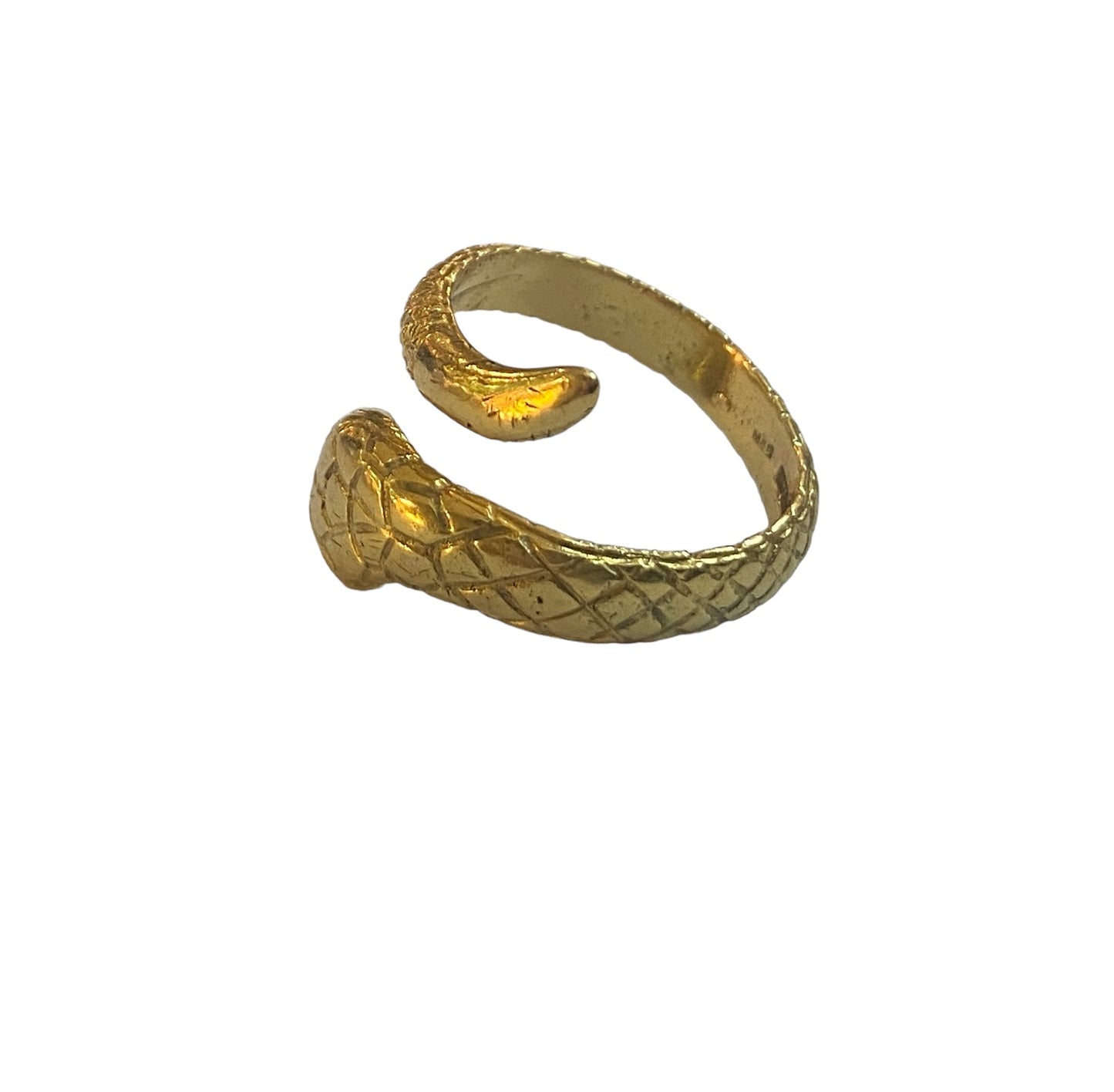 9ct vintage snake ring circa 1975 ring size O