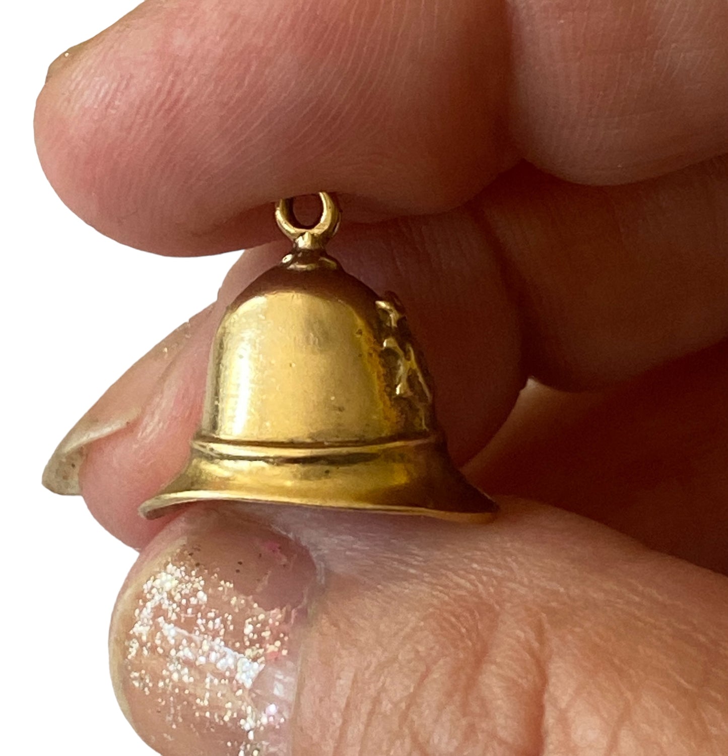 9ct vintage police helmet charm circa 1972