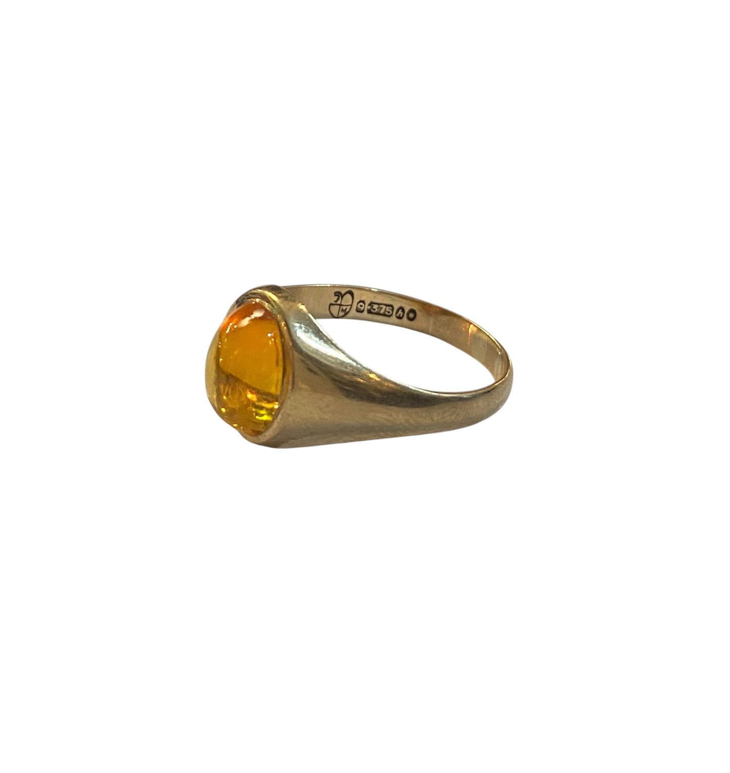 9ct vintage citrine ring circa 1963 ring size Q