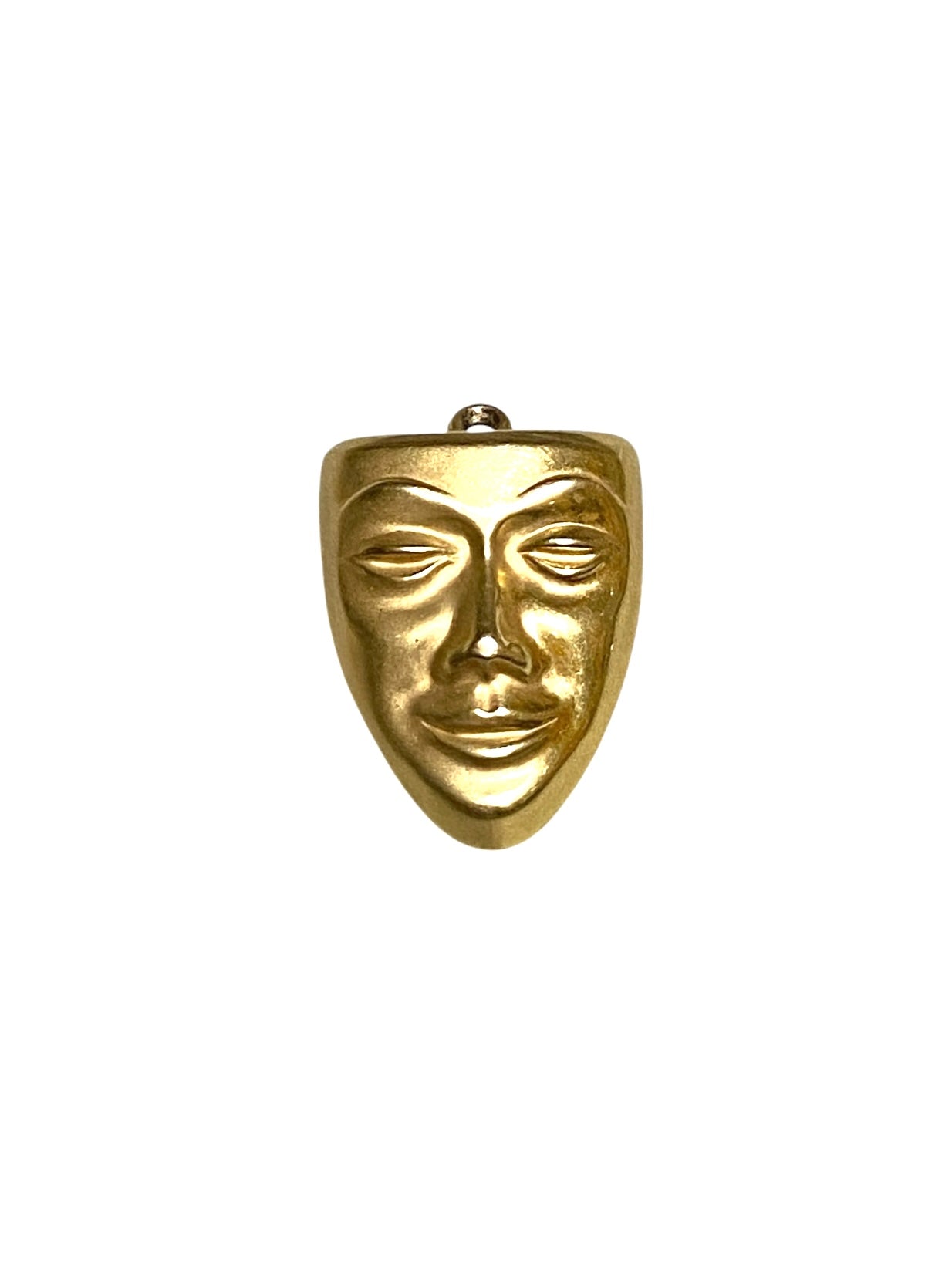 9ct vintage comedy and tragedy mask charm / pendant