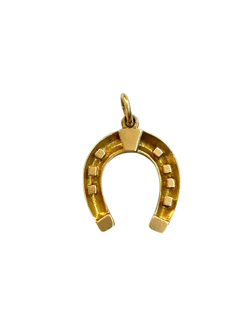 9ct vintage horseshoe charm / pendant circa 1989 (3.5g)