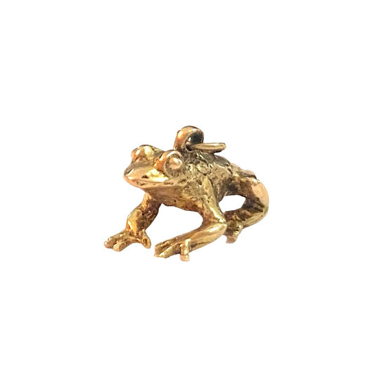 9ct 375 vintage gold frog charm circa 1965
