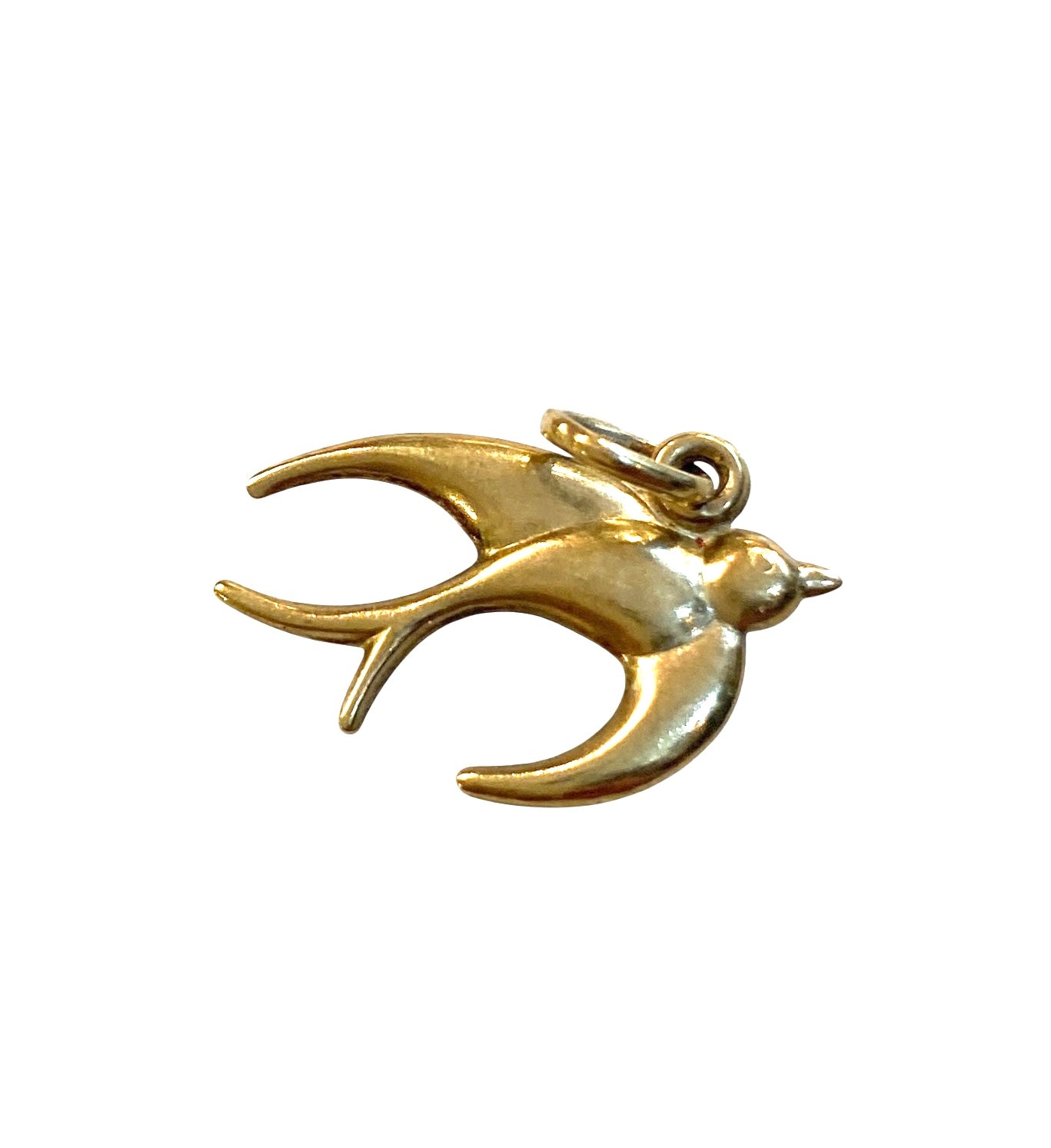 9ct vintage-preowned swallow charm / pendant