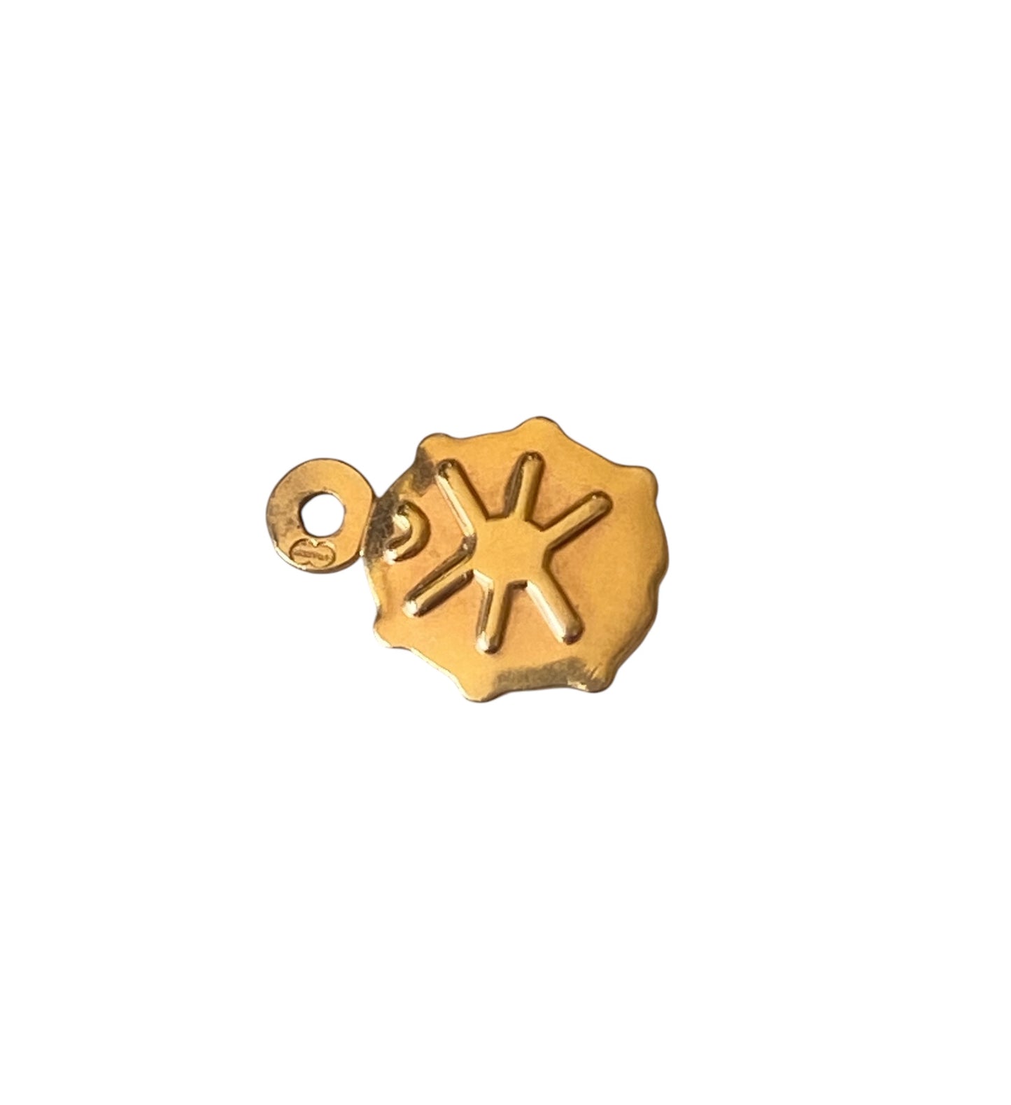 9ct pre owned lady bird charm. enamelled.