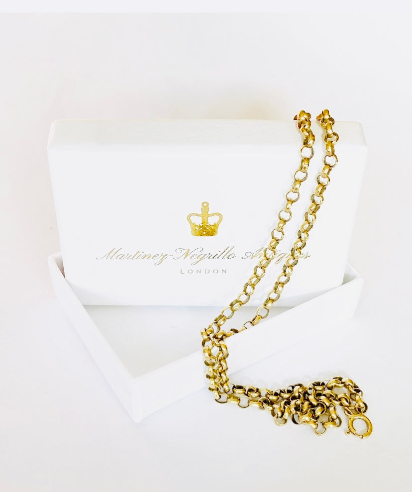 9ct vintage belcher chain 20 inches long 8.4g