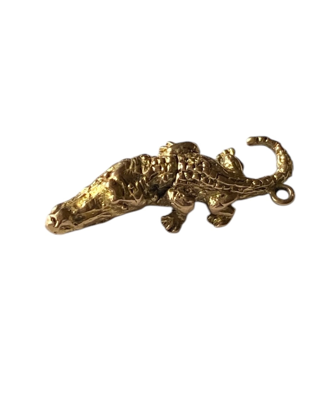 9ct vintage crocodile/ alligator charm -pendant by Georg Jensen 5.4g articulated