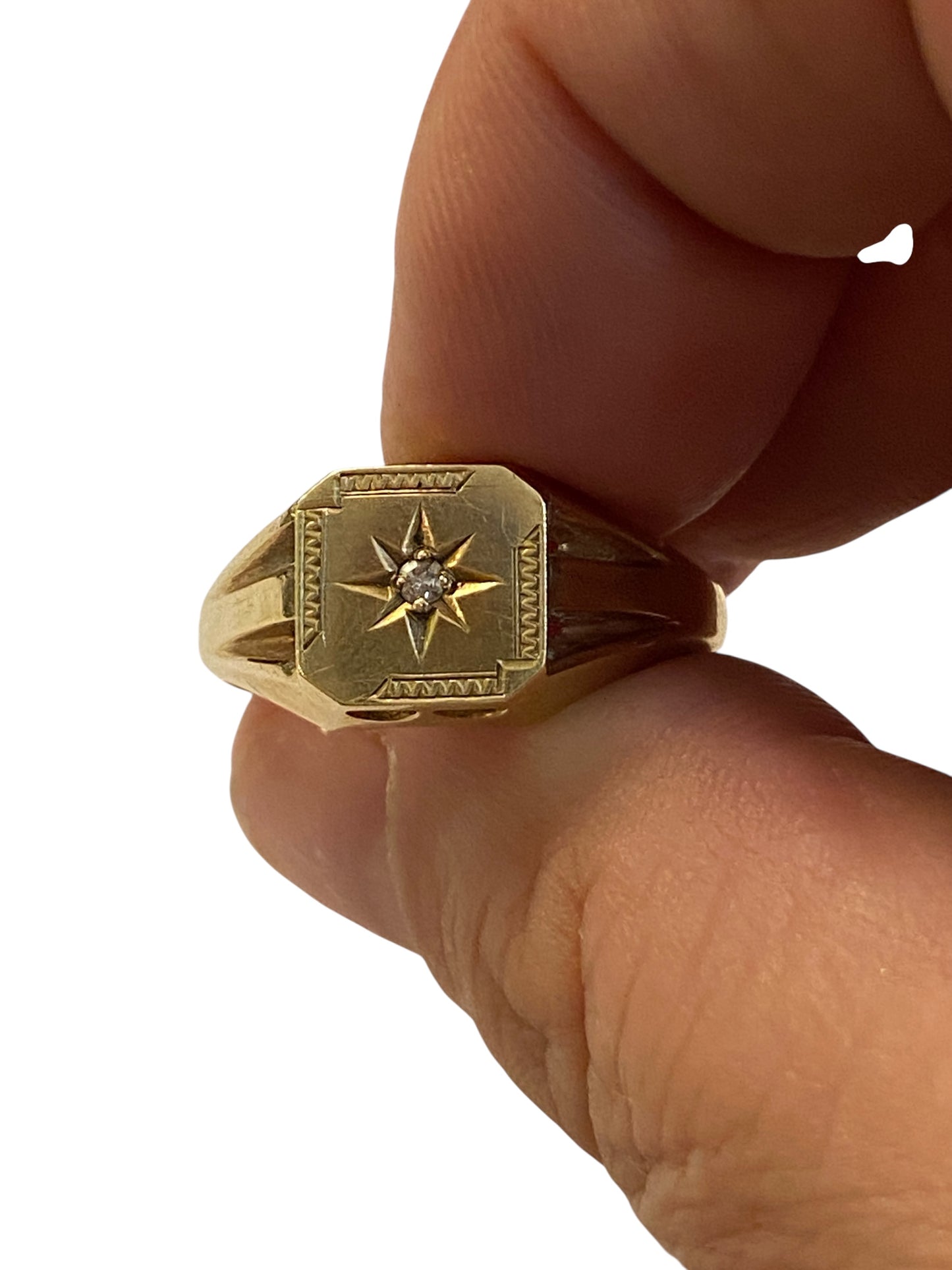 9ct vintage signet ring circa 1956 ring size V