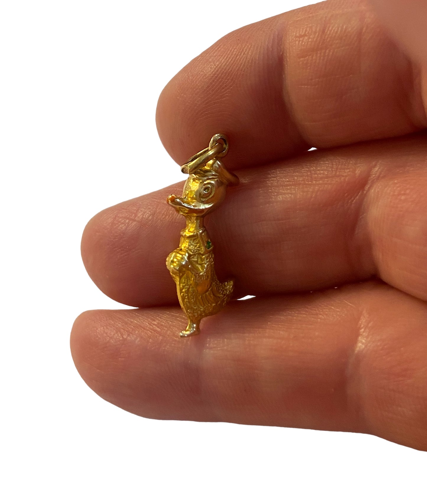 18ct 750 gold cartoon sailor duck charm /pendant 2.0g
