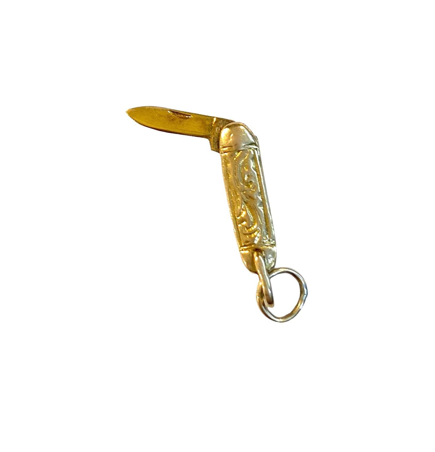 9ct miniature opening pen knife charm circa 1959
