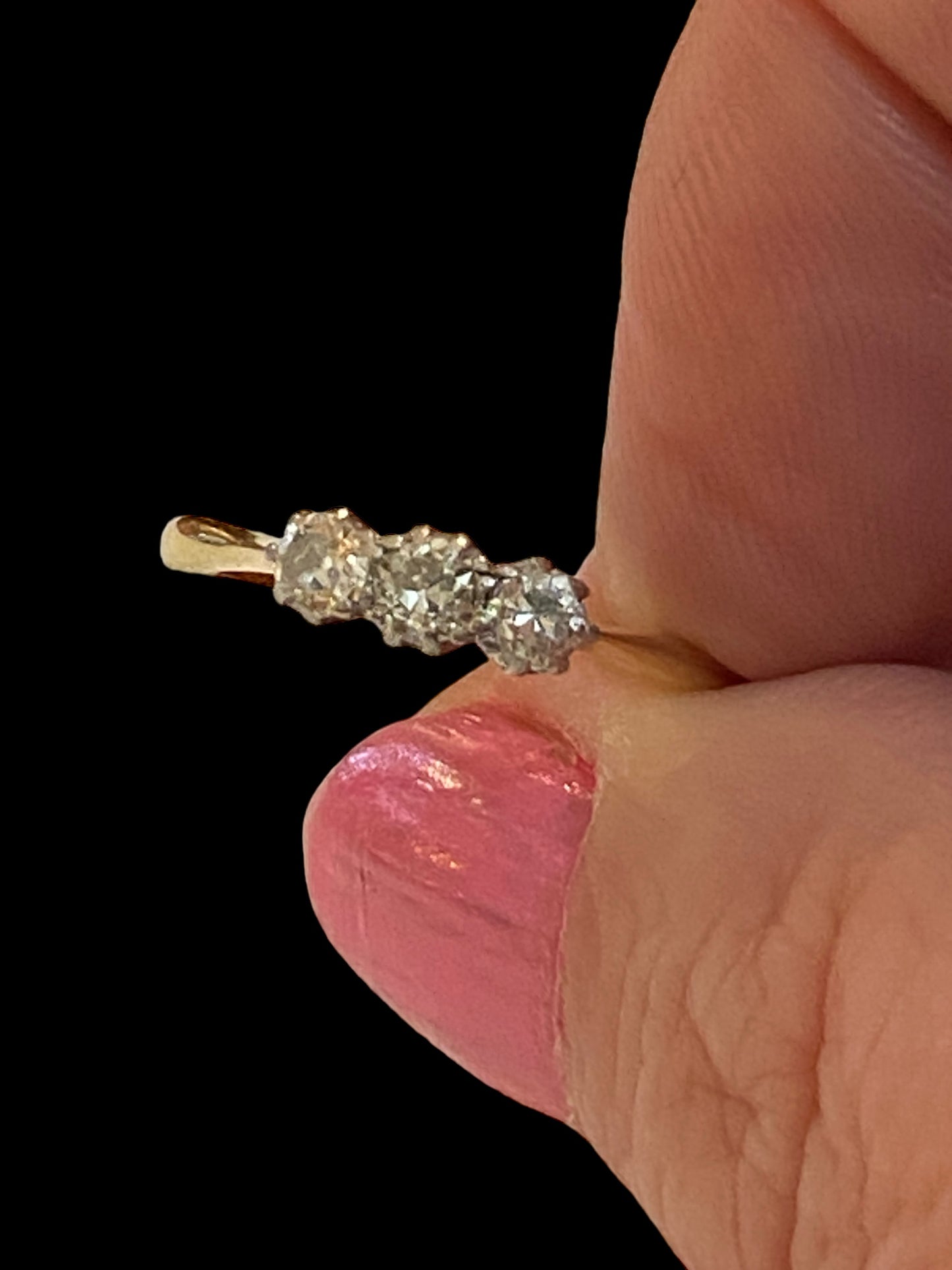 18ct and platinum diamond ring size M