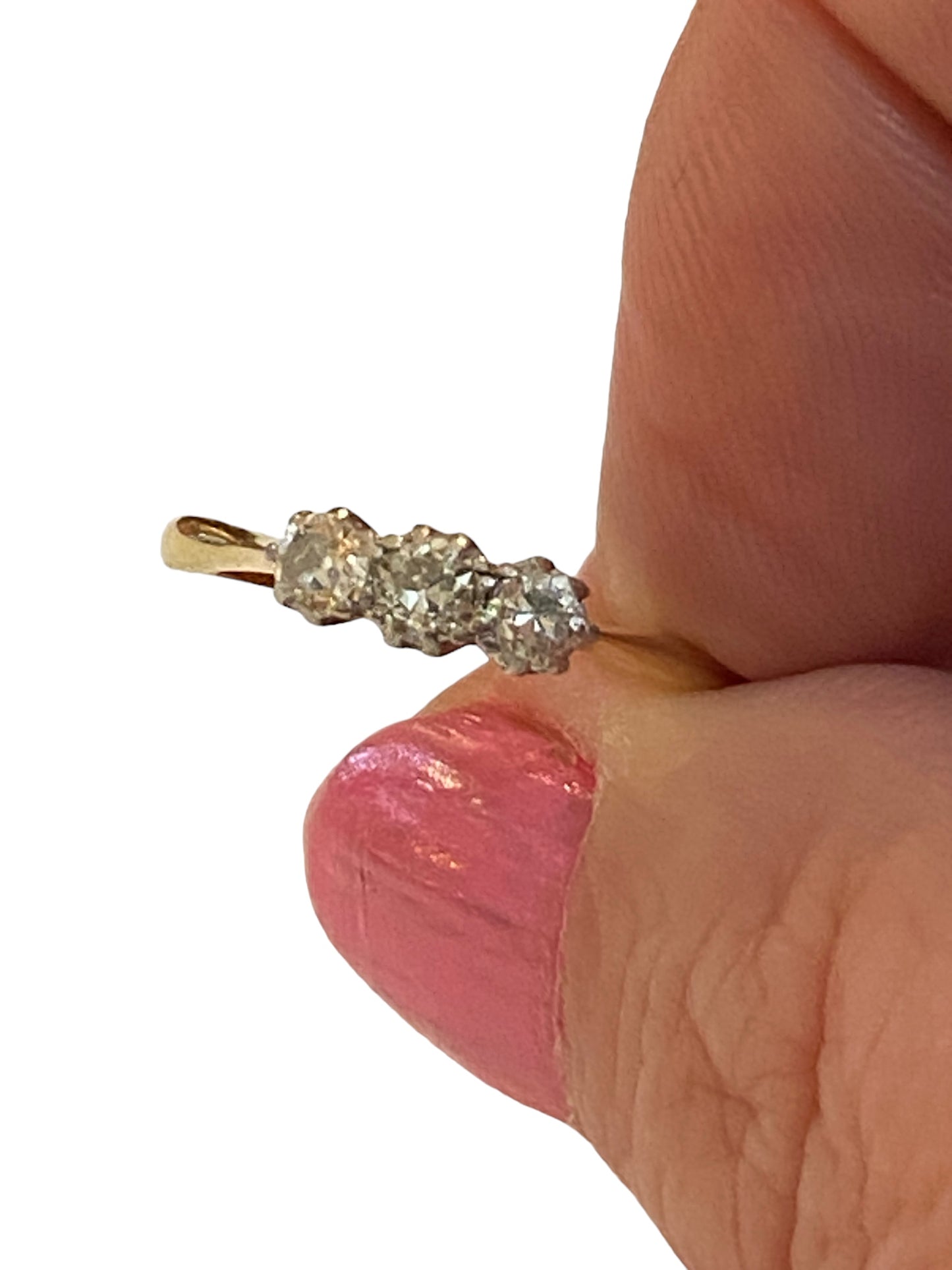 18ct and platinum diamond ring size M