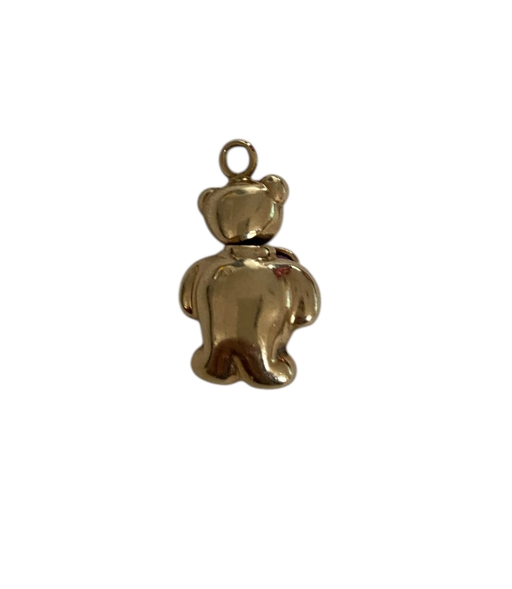 9ct vintage / pre owned teddy bear charm. articulated