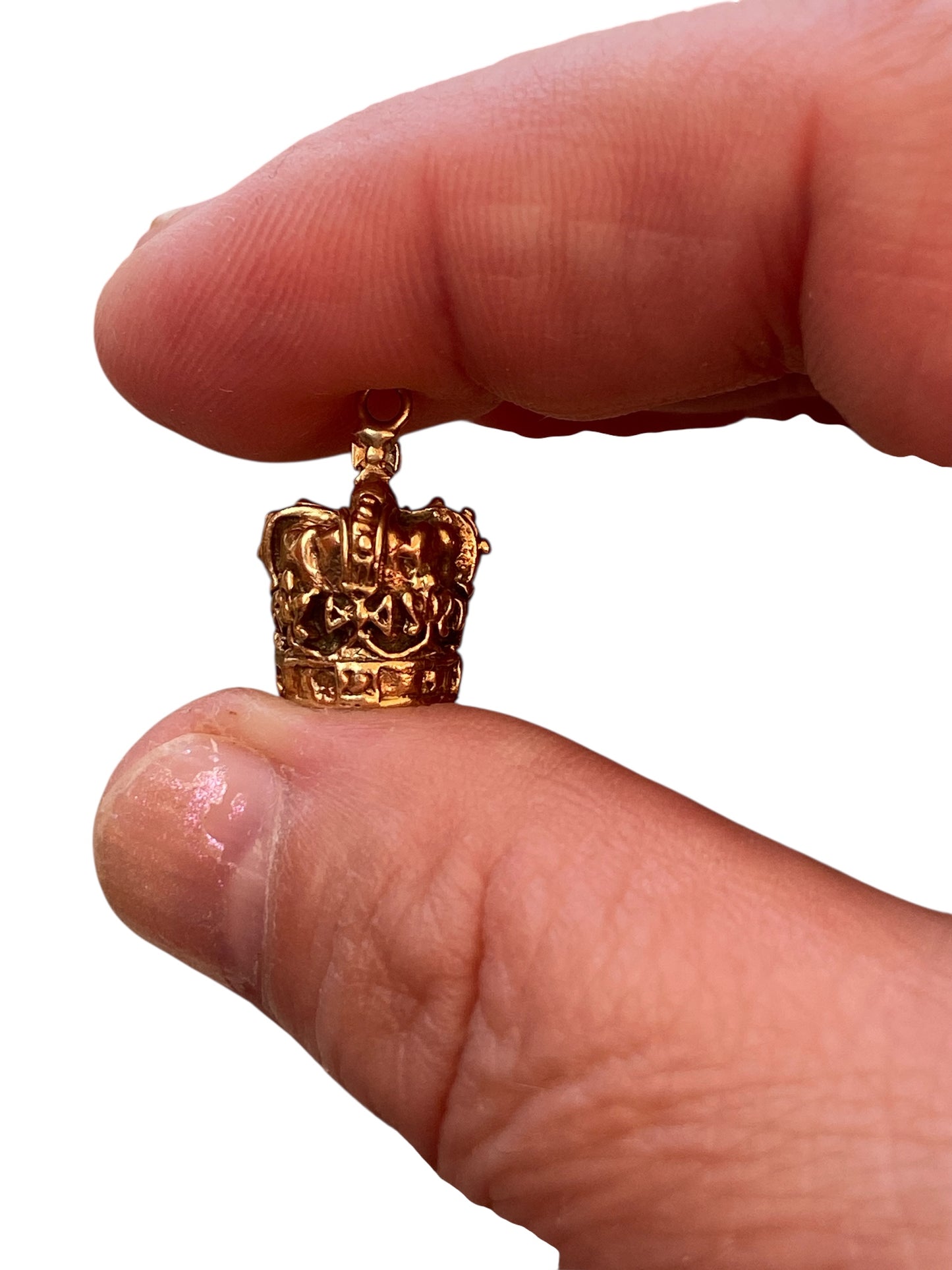 9ct vintage crown charm circa 1972 London 4.3g