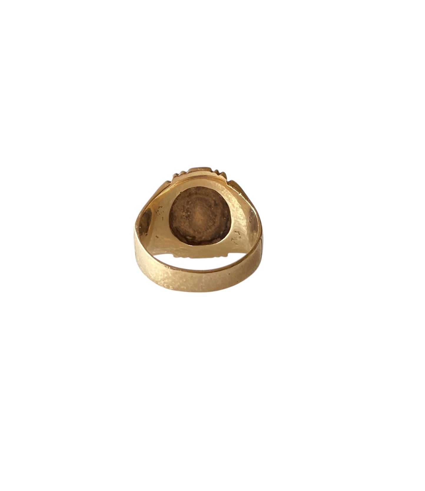 9ct vintage signet ring . unisex size M 1/2 circa 1989