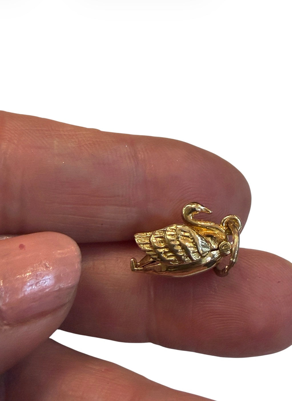 9ct vintage swan lake charm. circa 1965 by RP