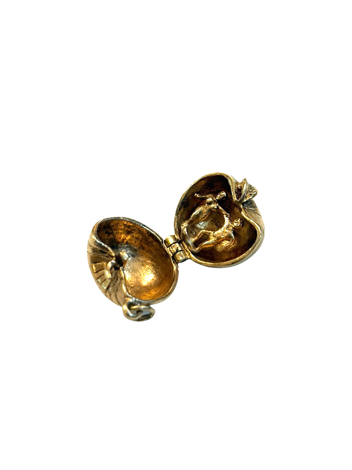 9ct vintage opening apple charm with Adam and Eve inside circa 1963