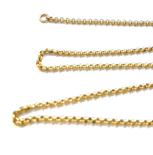 9ct vintage belcher chain with dog clasp 18 1/2 inches 8.2g