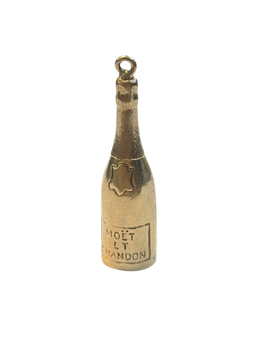 9ct vintage moet and chandon charm circa 1972 by WHC, hollow