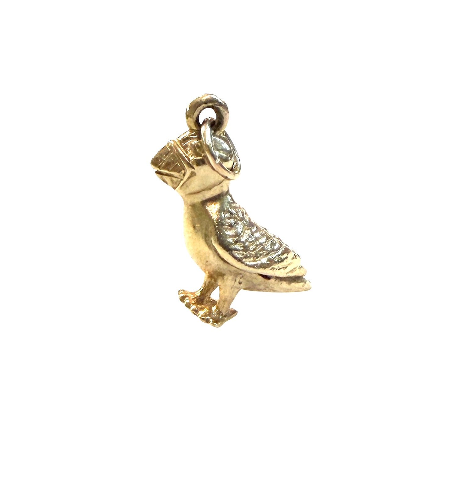 9ct vintage puffin charm, circa 1991 birmingham. 3.7g