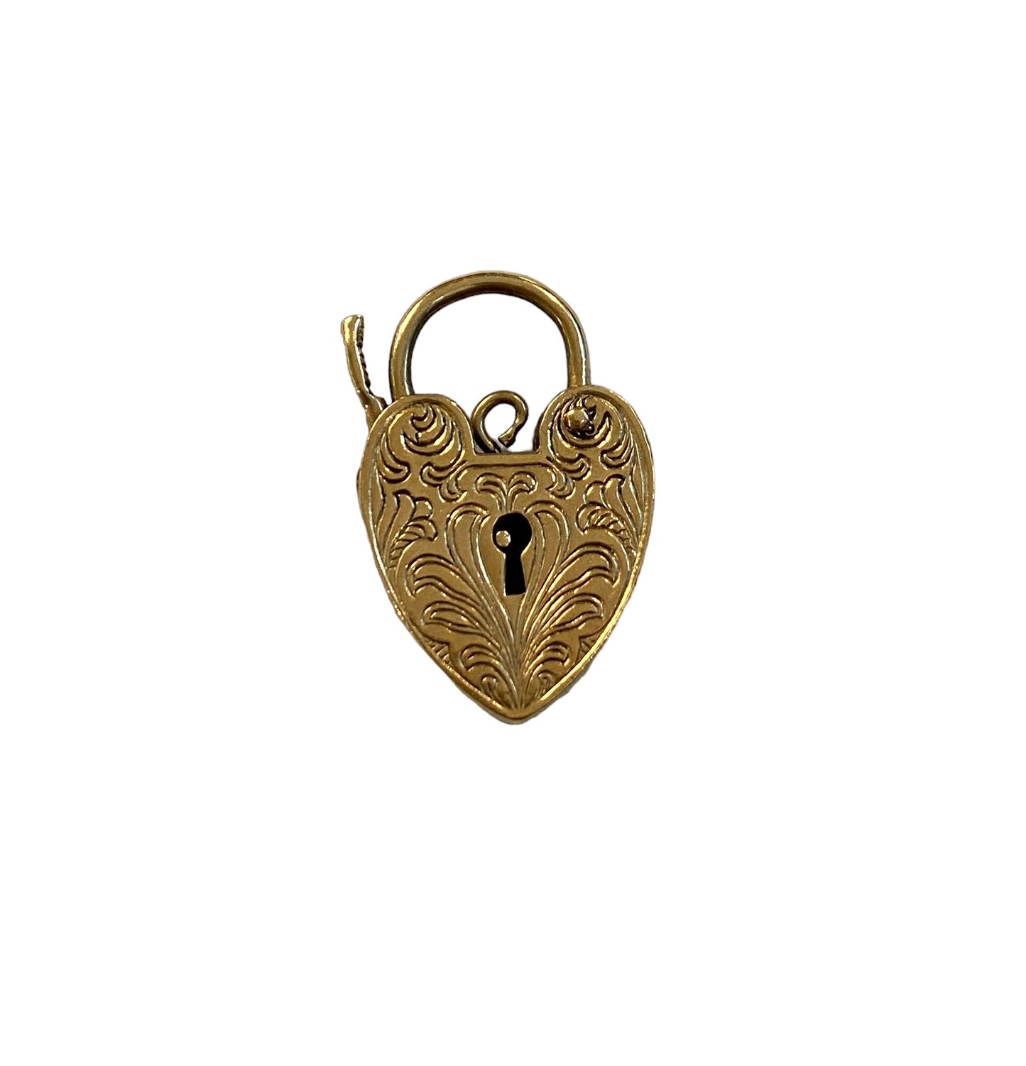 9ct vintage ornate padlock by S&K London 1971