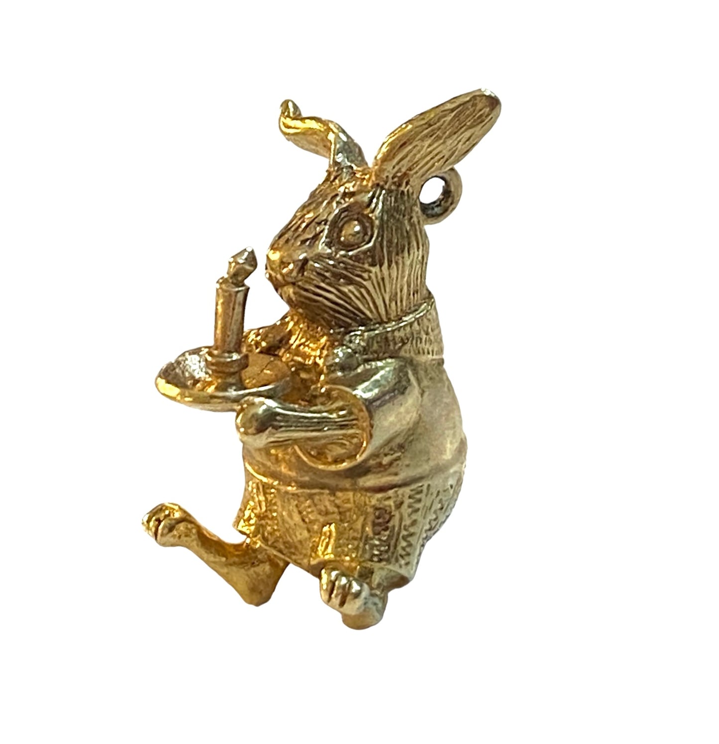 9ct vintage gold large rabbit charm / pendant circa 1968