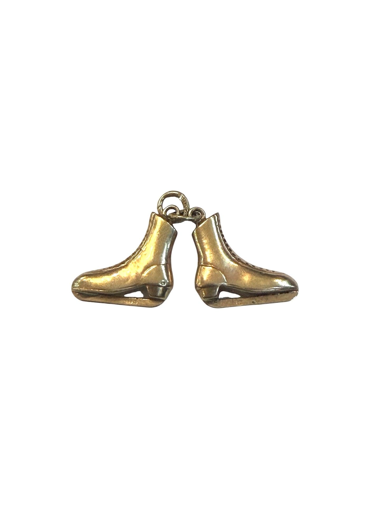 9ct vintage ice skate charm circa 1987 London 1.9g maker LJ