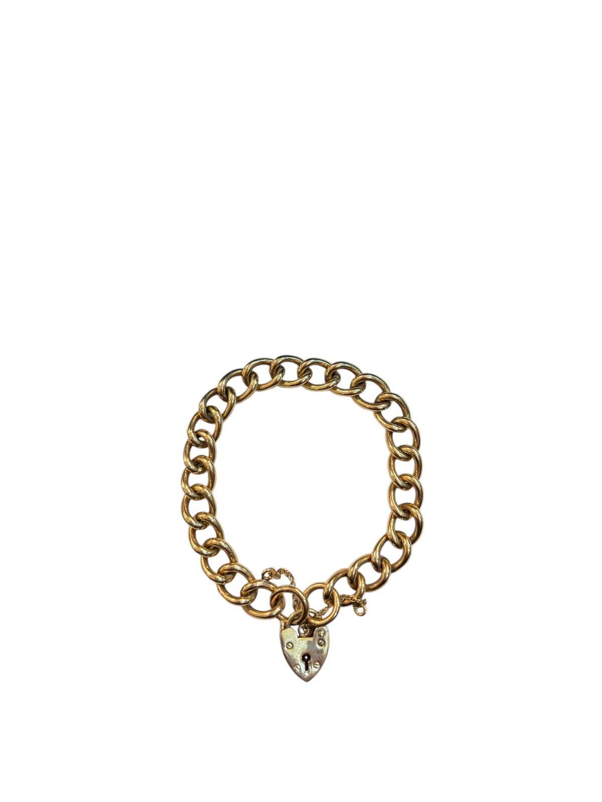 9ct vintage curb link bracelet. circa 1978 29.79g