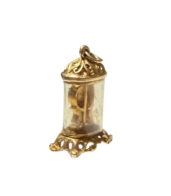 9ct vintage mantel clock charm circa 1977 by RP 4.8g