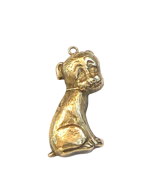 9ct vintage puppy dog charm crica 1965 1.43g