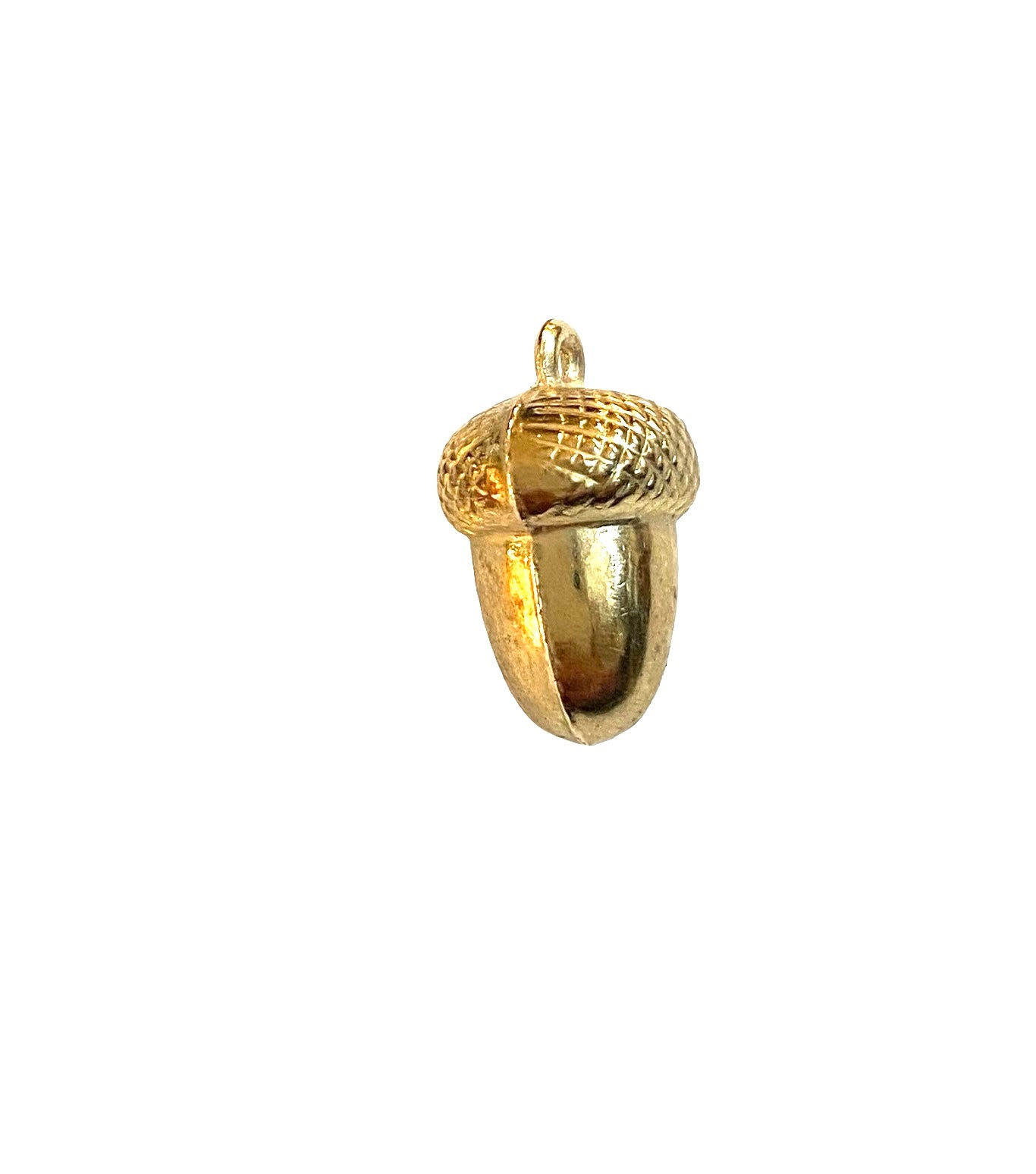 9ct vintage gold acorn charm/ pendant hollow