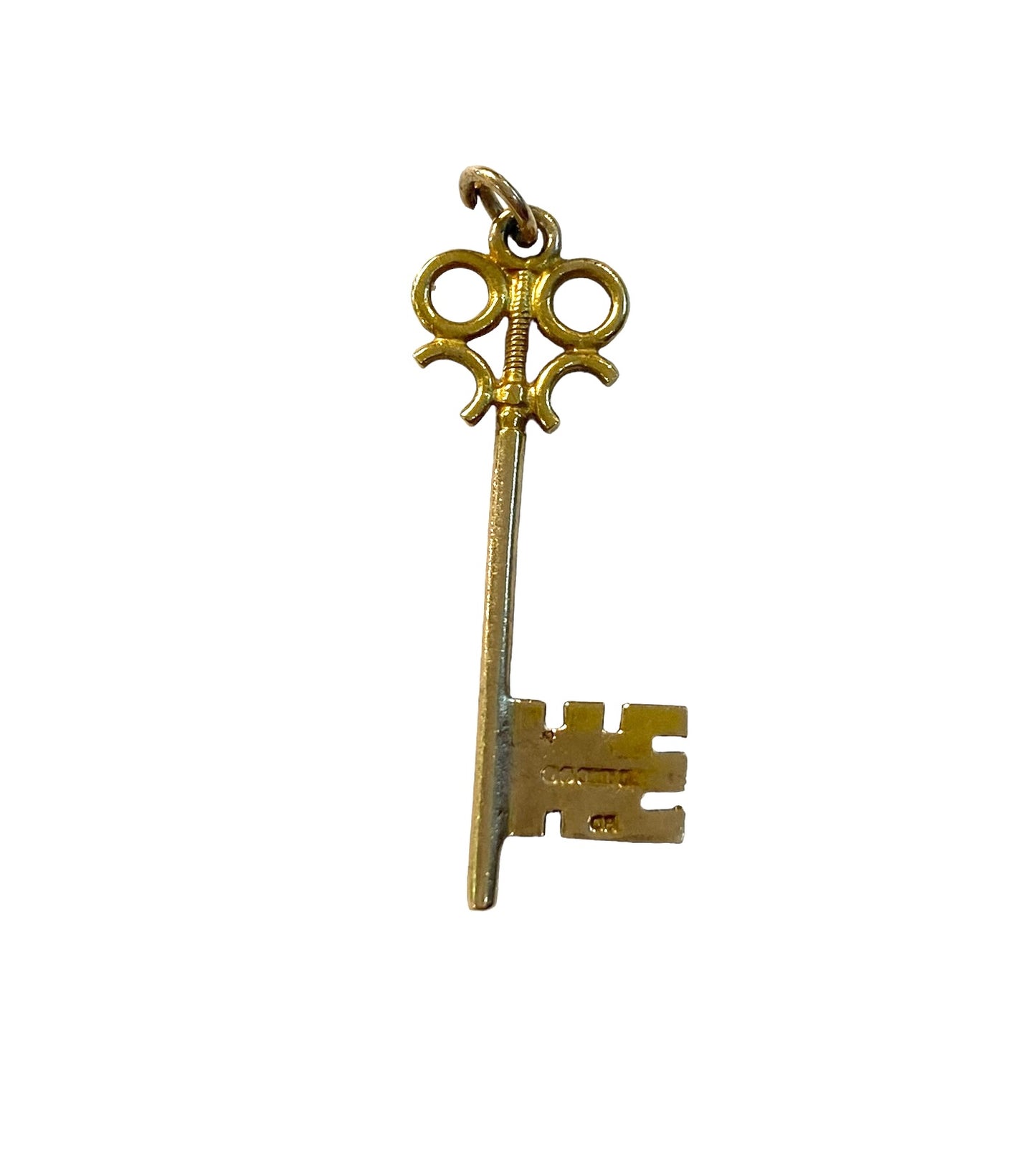 9ct vintage gold key charm / pendant