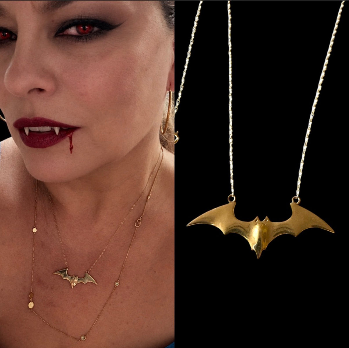 9ct pre owned bat necklace circa 2017 4.22g
