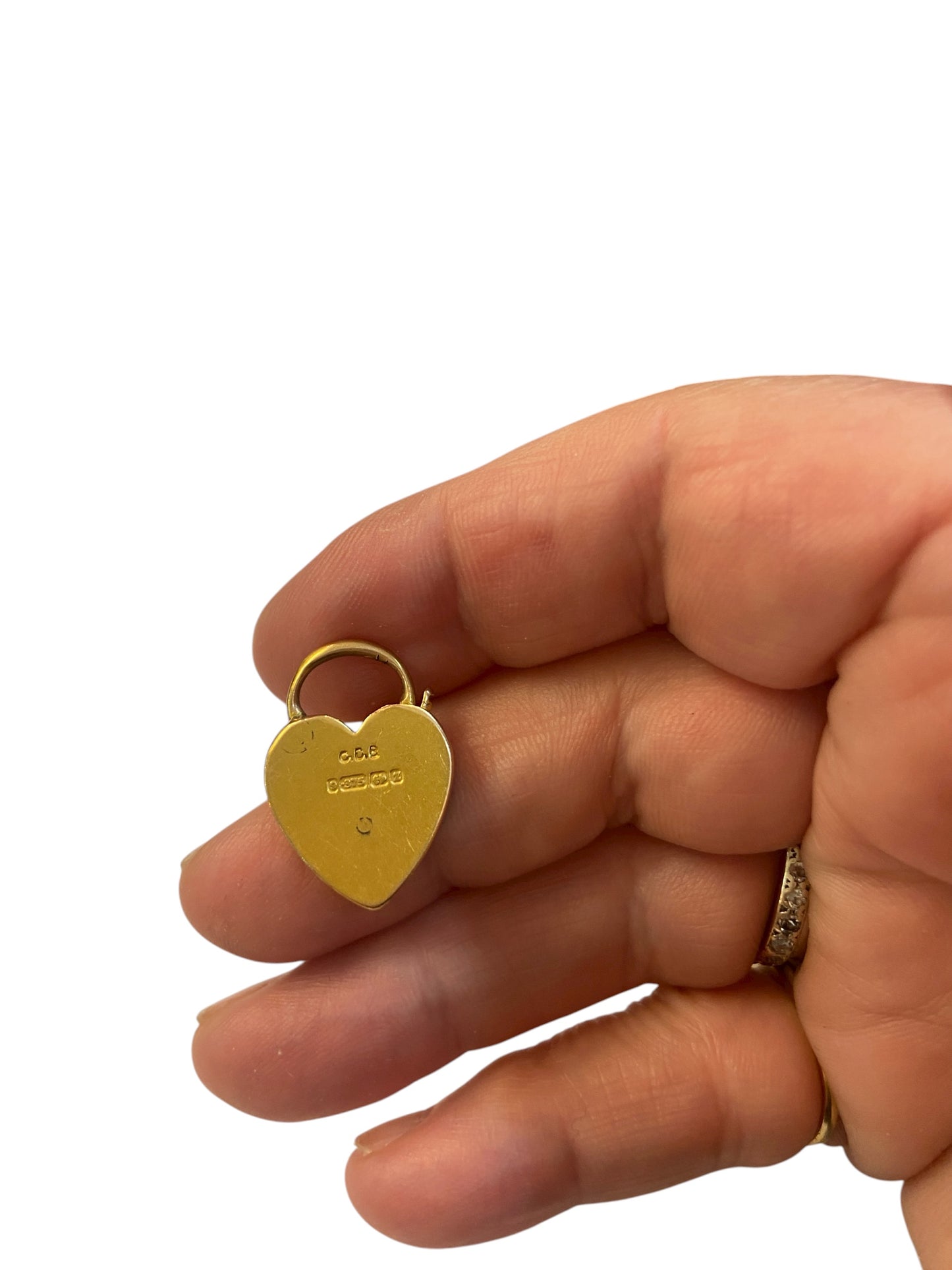 9ct Antique yellow gold padlock charm circa 1899