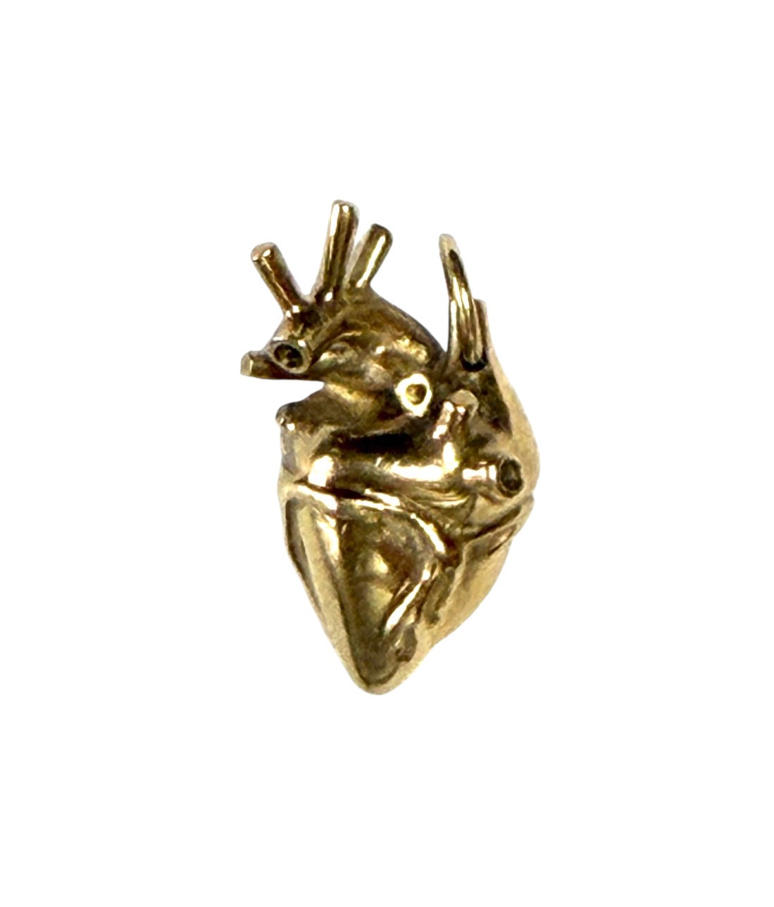 9ct preowned realistic heart charm / pendant 3.93g