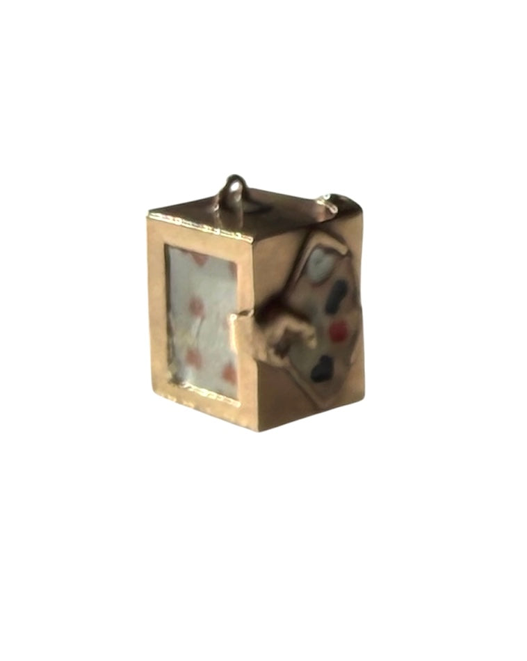 9ct vintage deck of cards charm by georg jensen circa 1957 2.20g