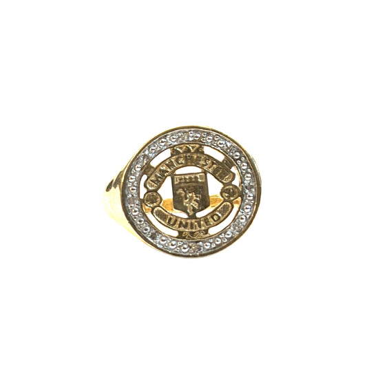 9ct vintage Manchester united signet ring size T 5.6g