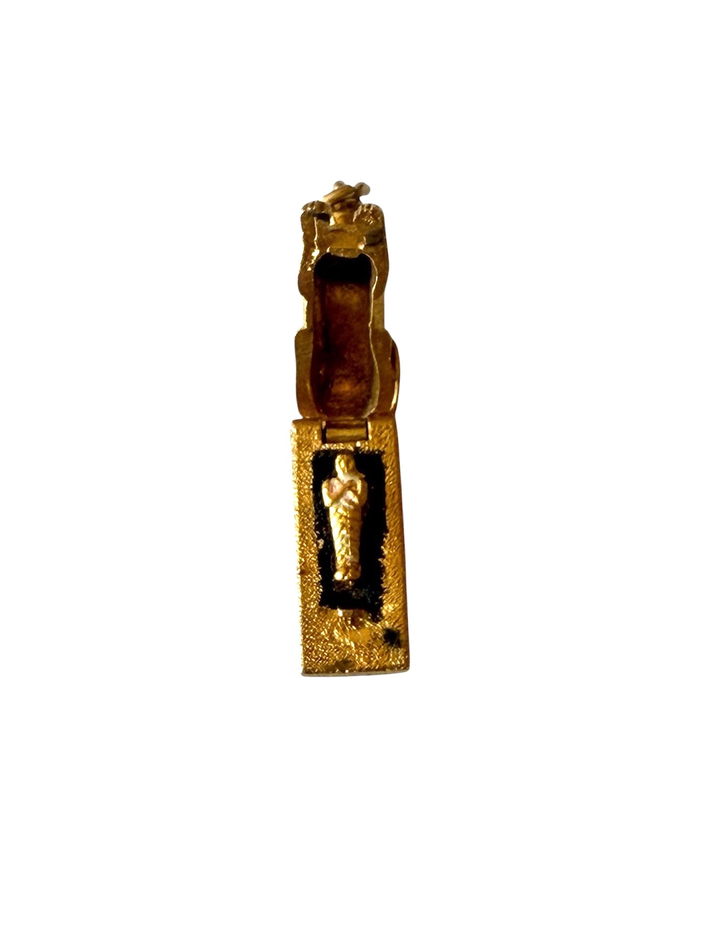 9ct vintage sphinx charm opening with mummy inside. circa 1952 3.22g by PPLD