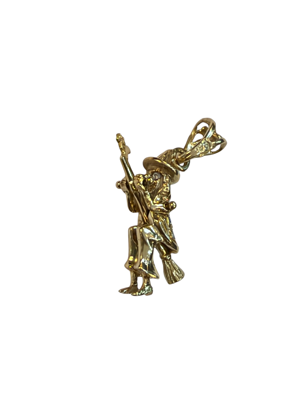 9ct vintage witch charm / pendant 4.22g , articulated charm