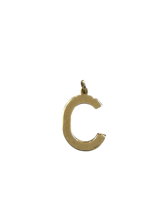 9ct vintage C initial charm / pendant circa 1978