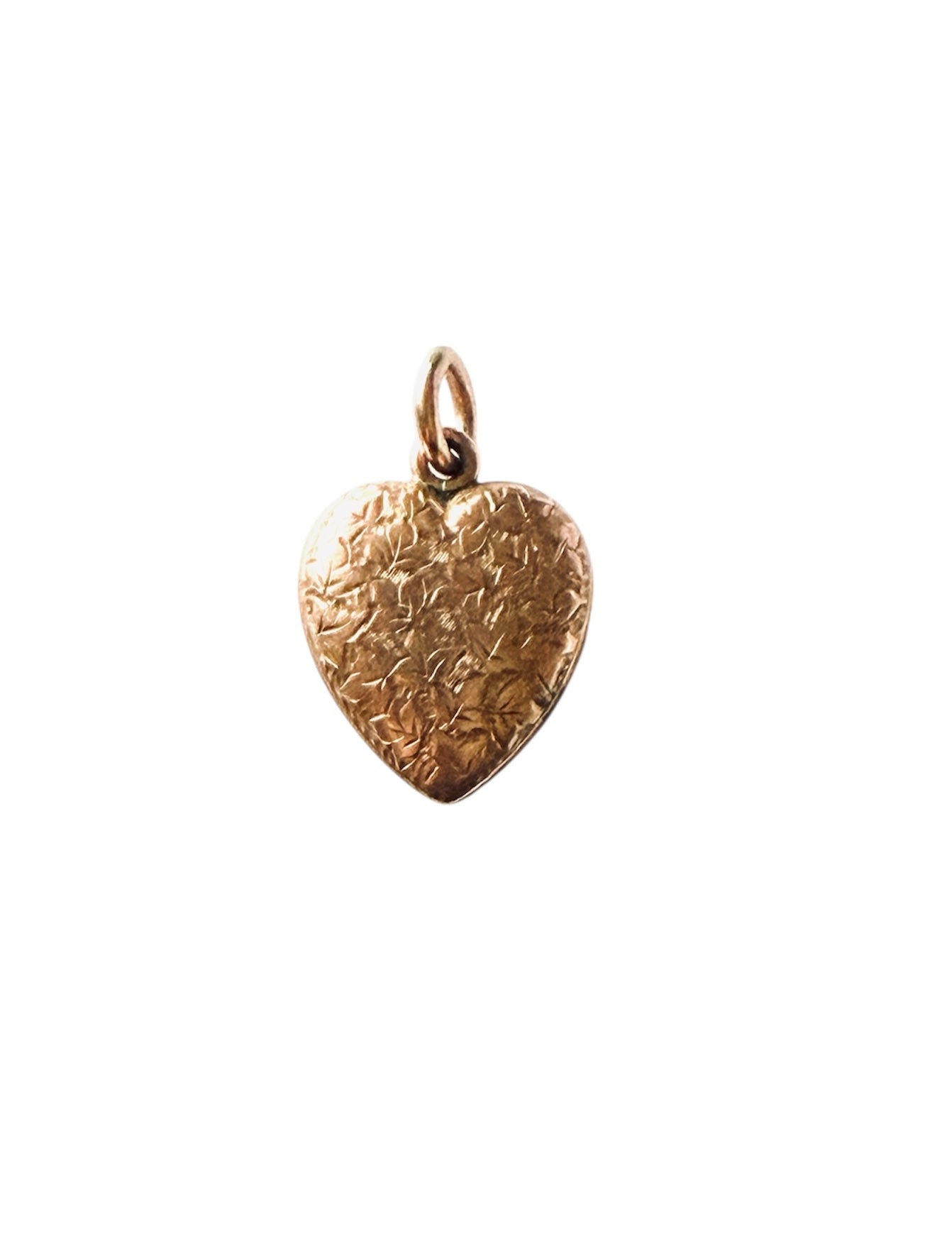 9ct Antique heart charm /pendant rose gold circa 1902 Chester