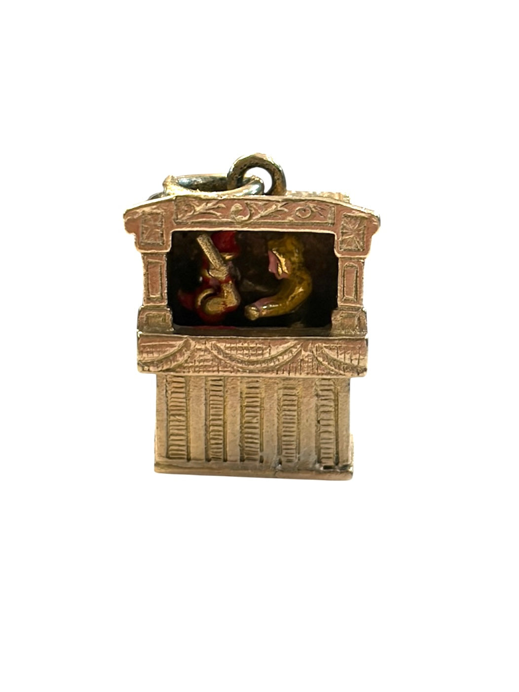 9ct vintage punch and judy charm, articulated charm circa 1959