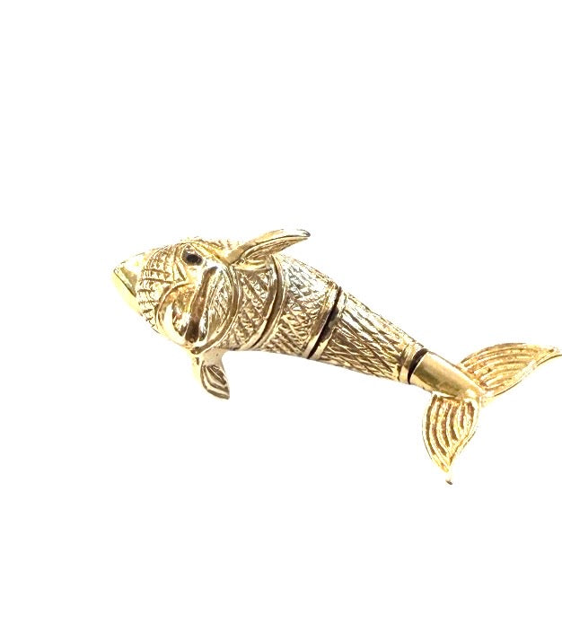 9ct vintage dolphin charm - pendant large 8.5g