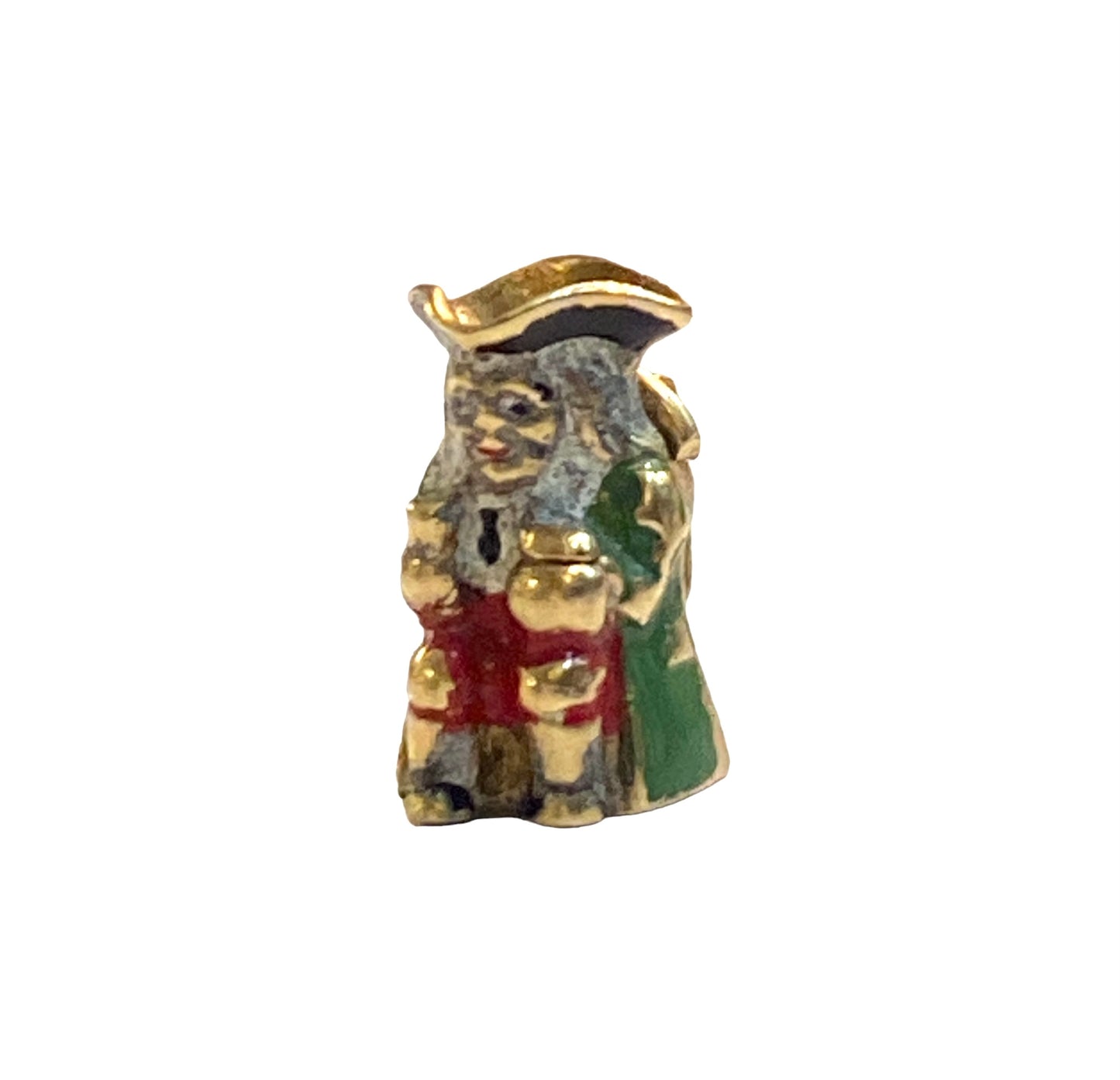 9ct vintage toby jug charm circa 1969. enamelled