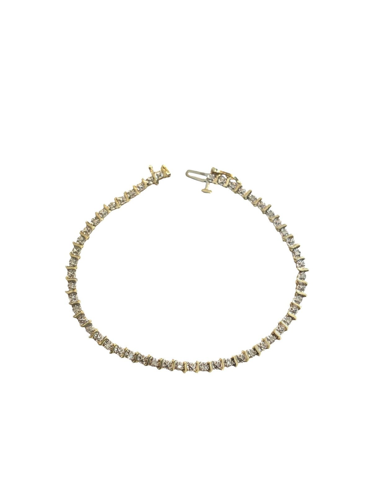 9ct vintage / pre owned diamond tennis bracelet 7 inches  4.31g