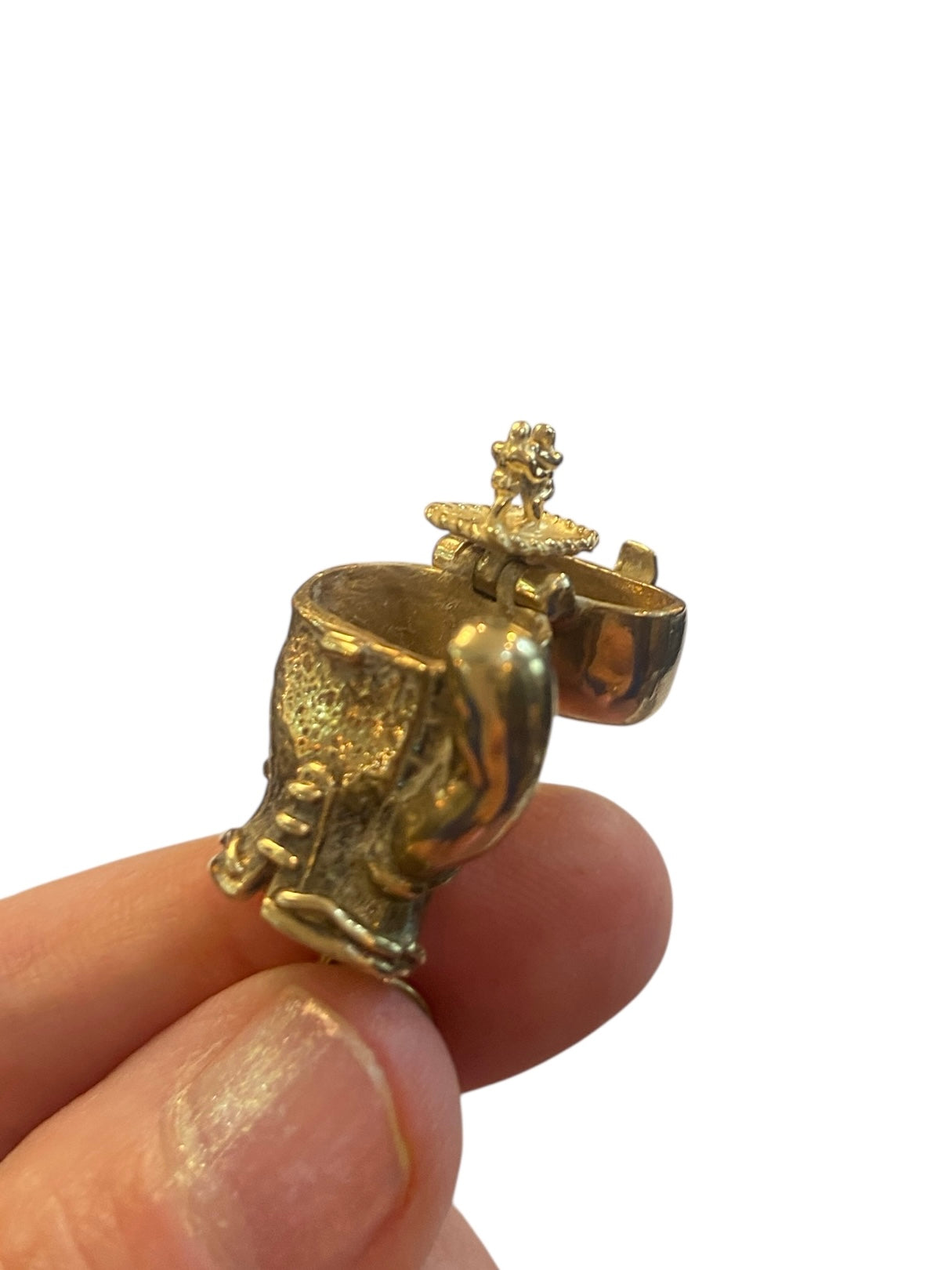 9ct vintage opening boxing glove charm / pendant 13.4g