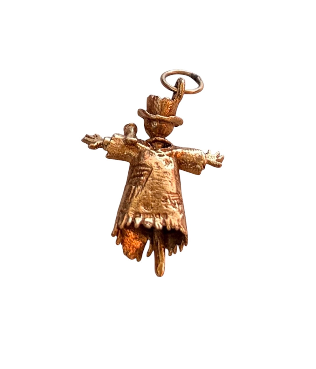 9ct vintage scarecrow charm. articulated circa 1976