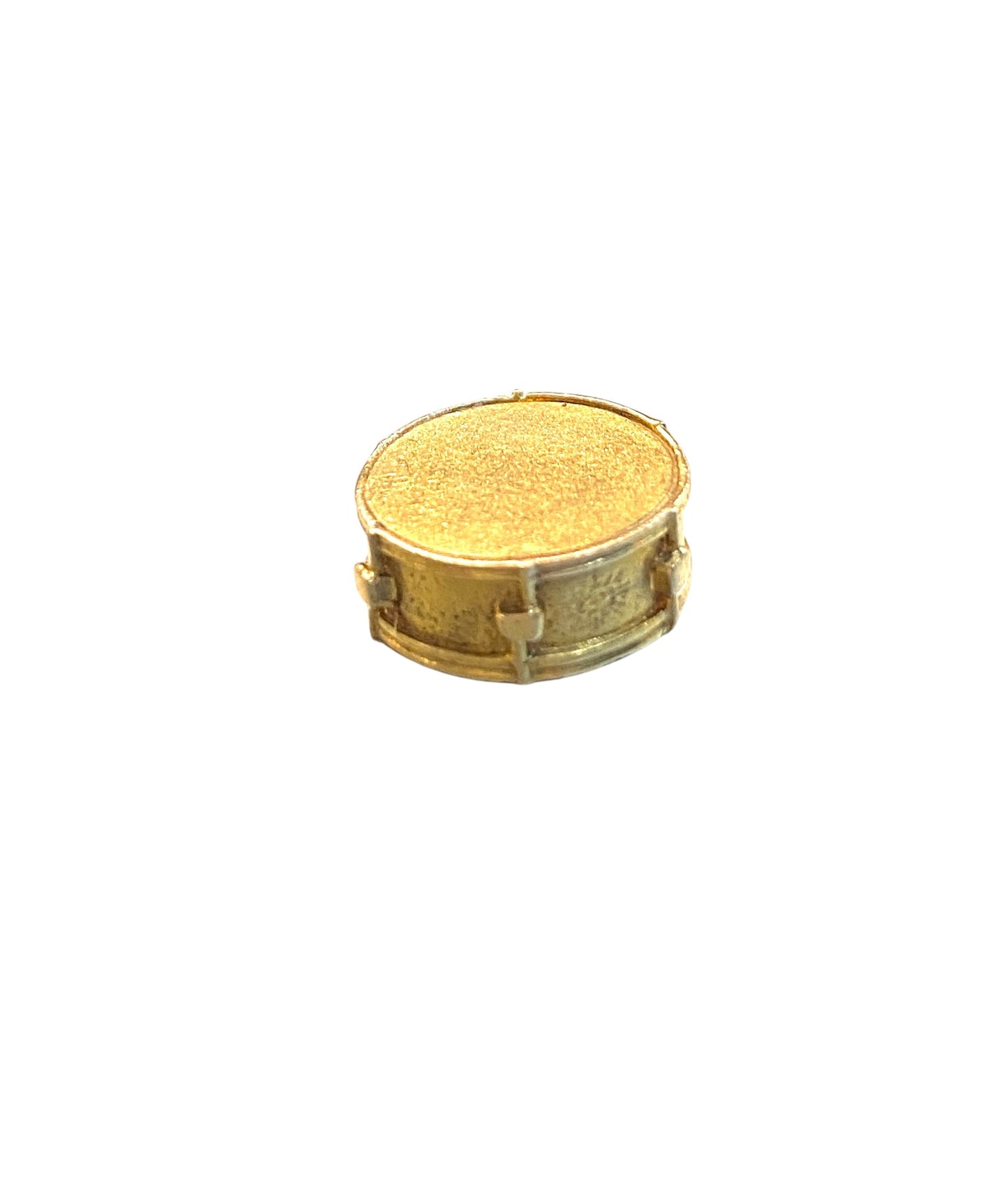 9ct vintage drum charm, circa 1960 3.3 g solid gold