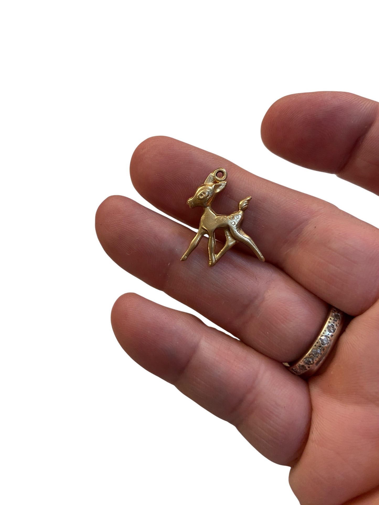 9ct vintage Bambi charm, deer charm, circa 1974