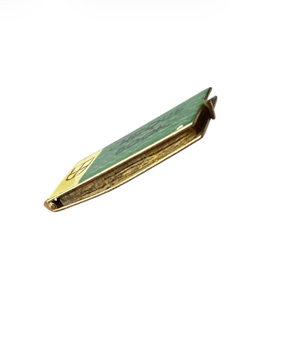 9ct vintage cheque book charm with cheques circa 1959 2.87g